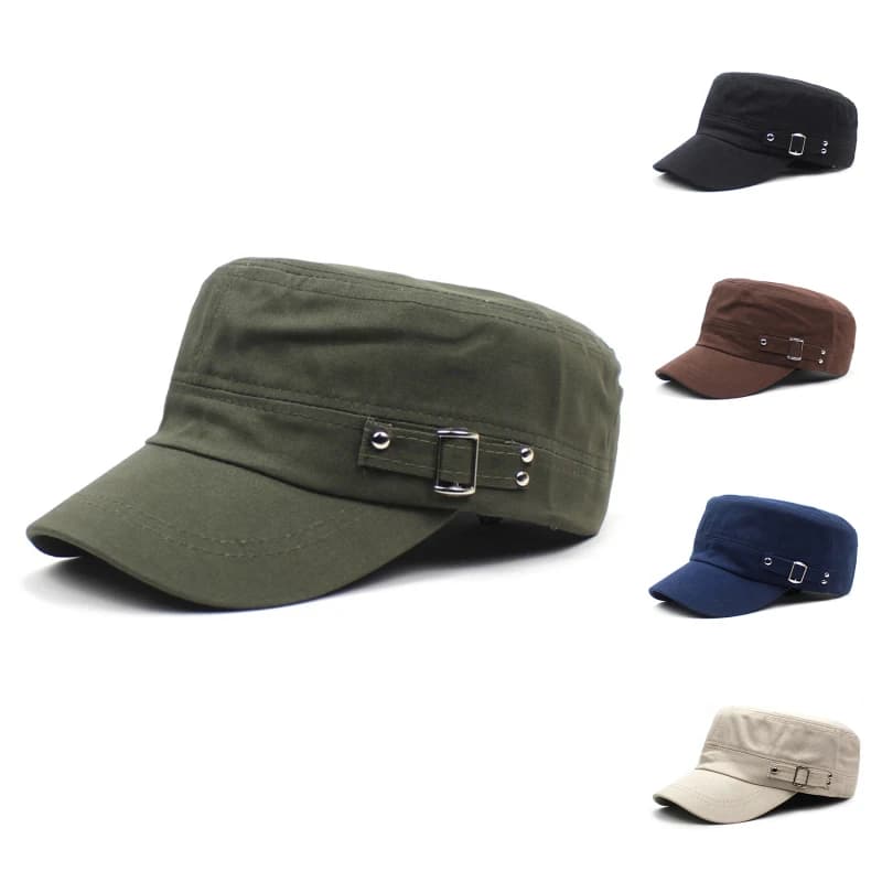 Men's Hat version tidal baseball caps flat colored cap in mixed cotton men's button side hat with duck tongue sun protection sport hat