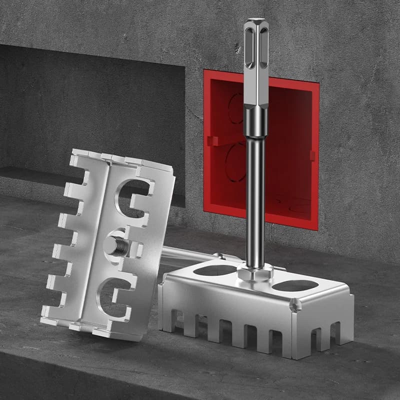 HUHAO Slotting Tool Punching Machine Model 86 Electric Box Tile for Square Brick Holes Stone Cement