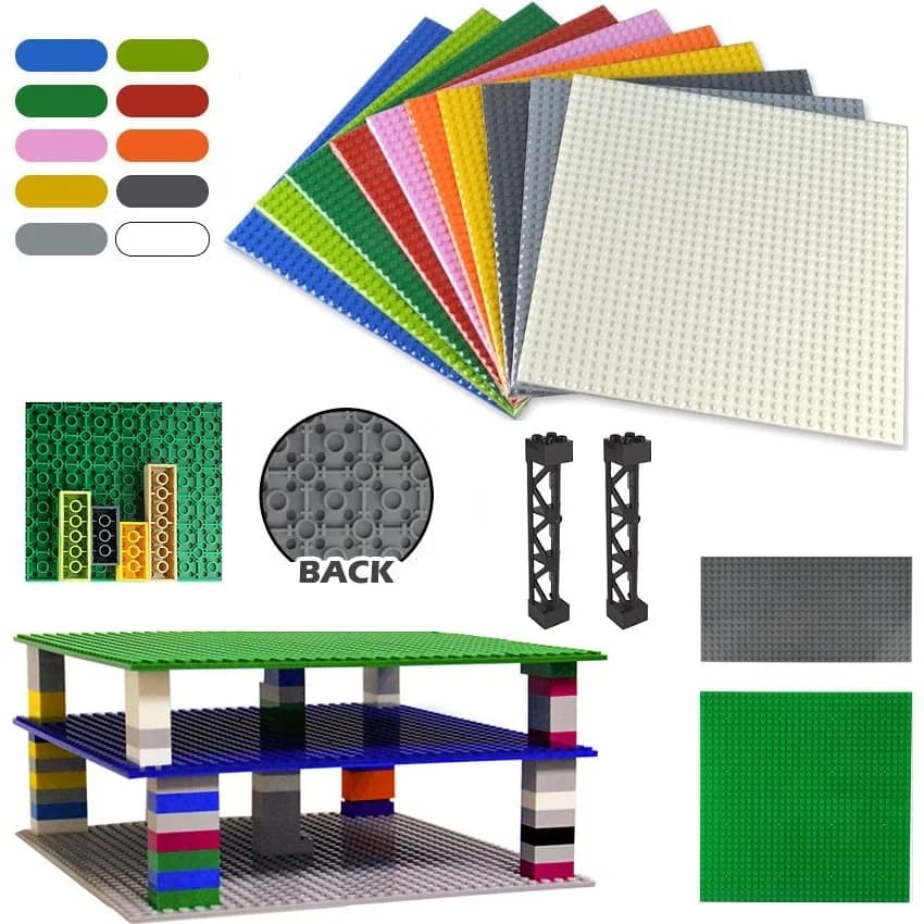 Piastre base a doppia faccia 32x32 16x32 Piastre base classiche a doppia faccia Blocchi di plastica Mattoni da costruzione fai da te Marche compatibili Moc