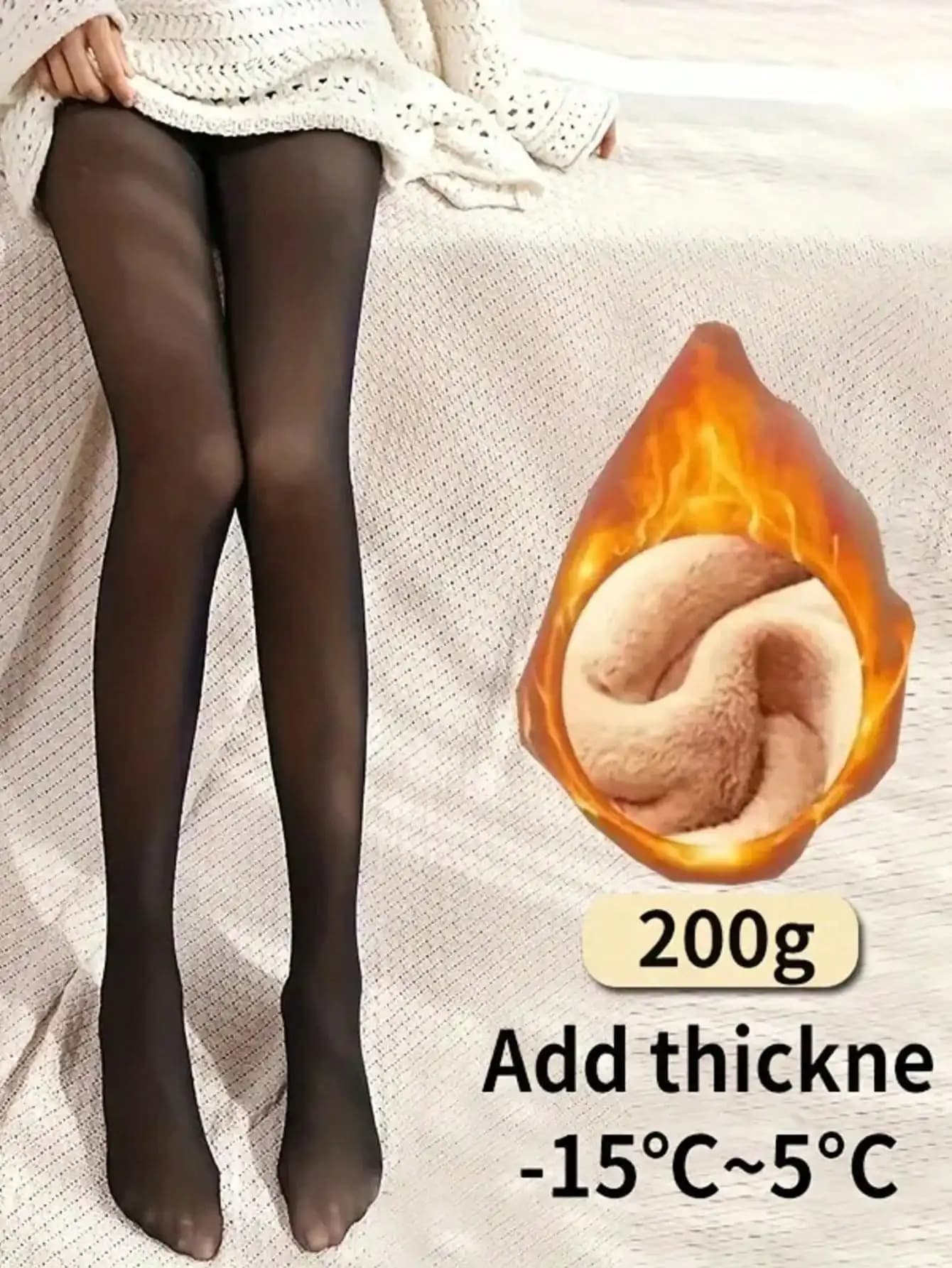 1 Paio di Collant Sexy Trasparenti da Donna, Leggings Invernali Caldi in Velluto, Vita Alta Elastica, Collant Termici Slim