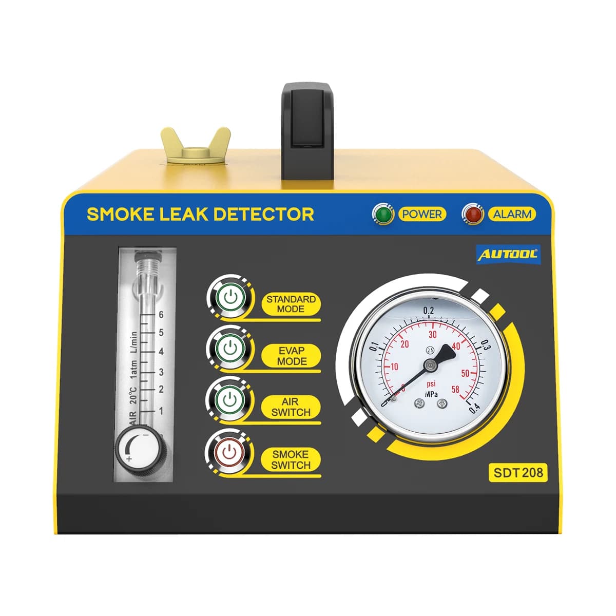 AUTOOL SDT208 Car Sealing Test Car Smoke Leak Detector EVAP System Tester Fuel Tank Test Support Various Pipe Fittings Test