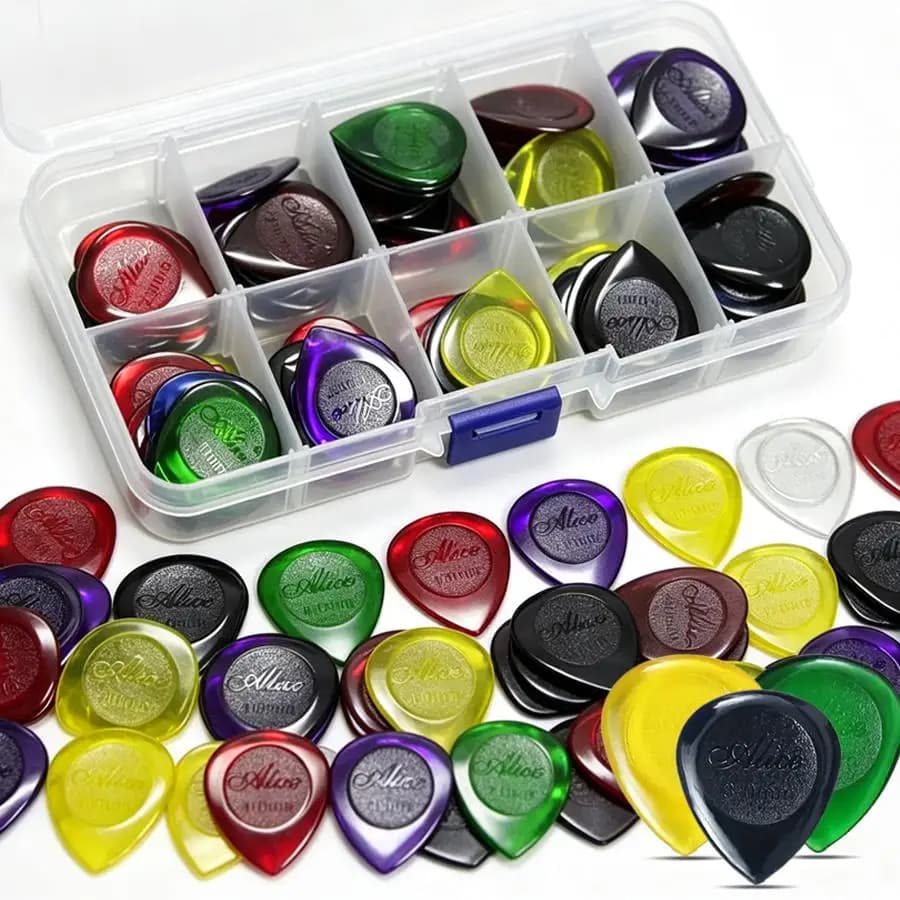 30pcs Clear Celluloid Guitar Plectrums, Lightweight Transparent Playing Picks Grip String Accessory for Acoustic Folk Guitar XJM