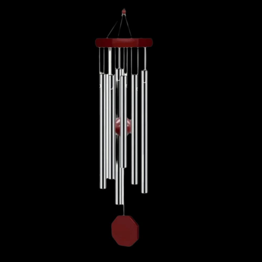 Aluminum Tube Wind Chimes Bronze Bell Deep Tone Wooden Wind Chimes 6 Tuned Tubes Golden Finish Decorative Wind Chimes