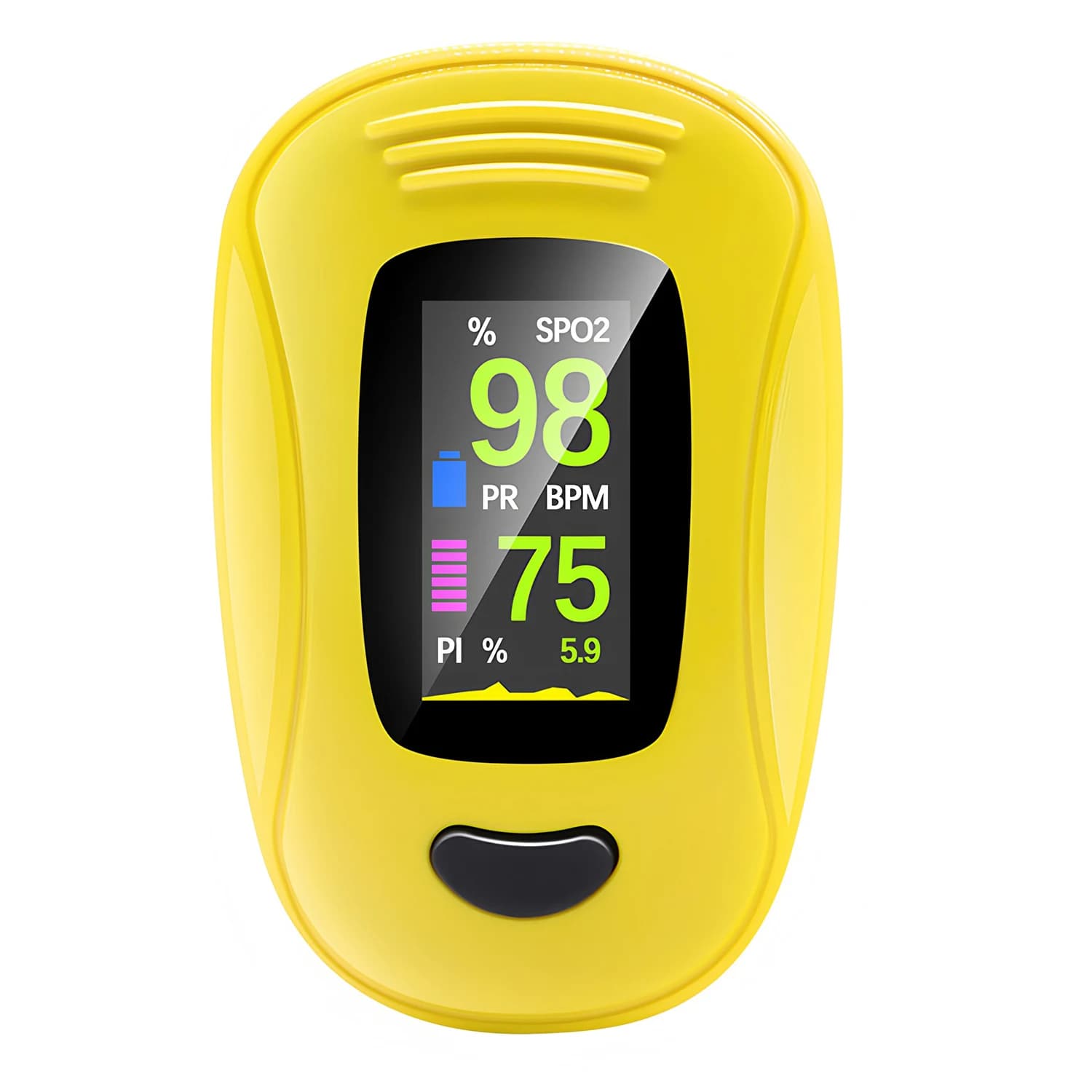Ossimetro Digitale Portatile da Dito con LED, Monitor per Saturazione dell'Ossigeno nel Sangue e Frequenza Cardiaca
