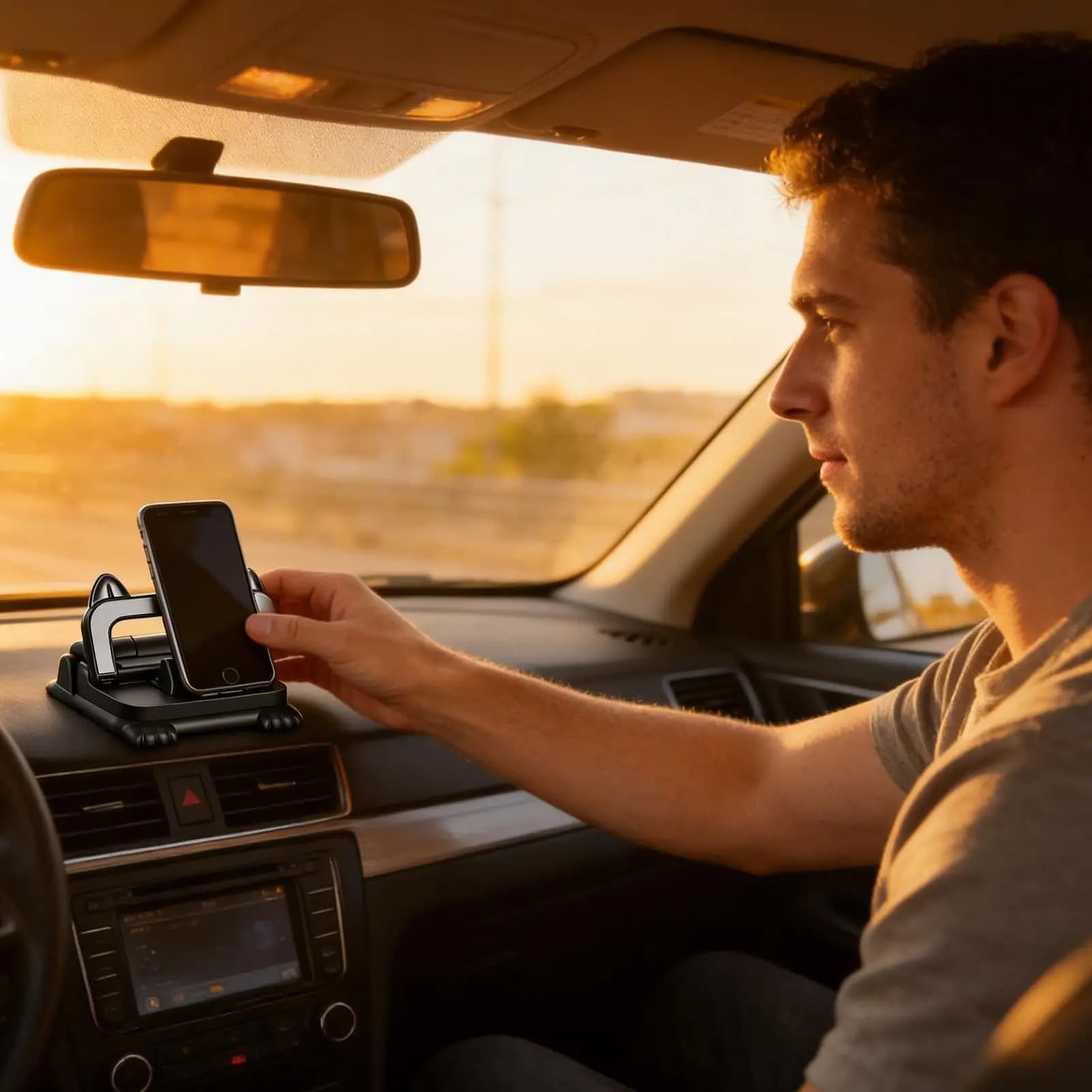 Supporto Telefono Multifunzione Nascosto per Targa Auto, Staffa Universale per Navigazione su Cruscotto