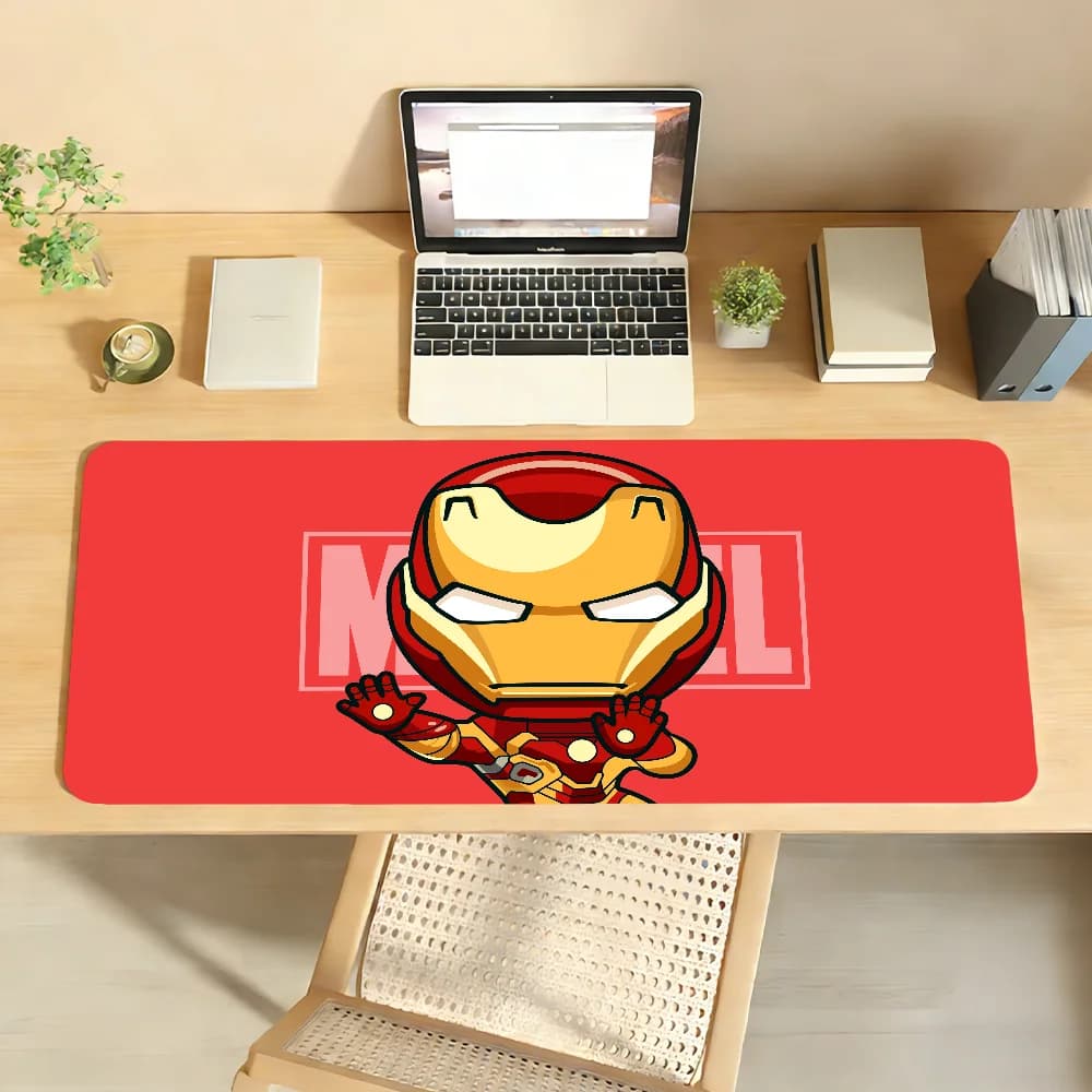 Tappetino per mouse MW-Anime I-Iron Man, tappetino per mouse in gomma antiscivolo per computer portatile, tappetino per mouse per giocatori, decorazione per scrivania