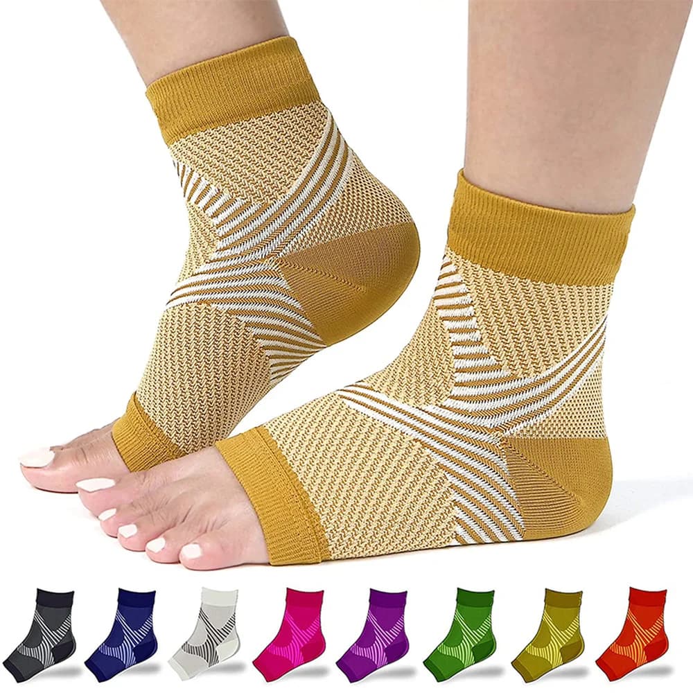 2 pezzi calzini a compressione per caviglia calzini per piedi supporto per piede e arco per fascite plantare, dolore al tallone, sollievo dalla tendinite di achille