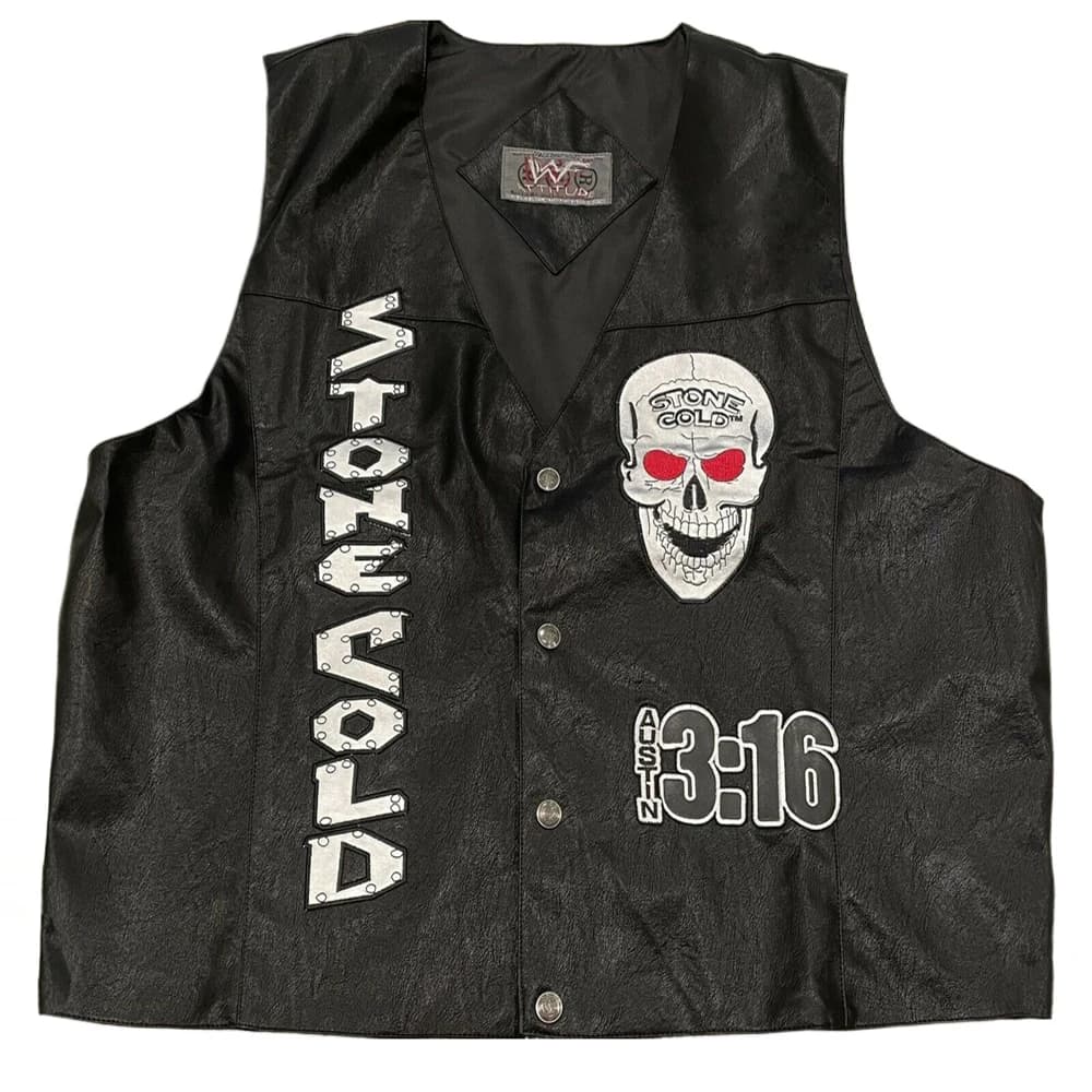 Maglietta da uomo Stone Cold Steve Austin 3:16 Smoking Skull Vest WWF New Attitude Era, articolo da collezione di wrestling.