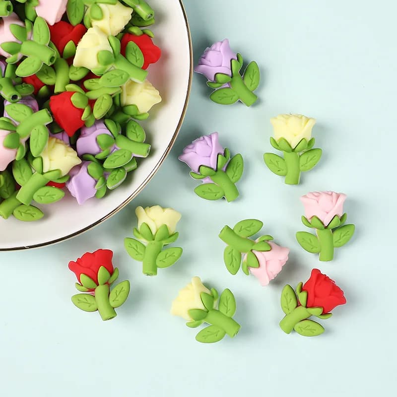 20/50pcs Nuove Perle di Silicone 3D Perline di Messa A Fuoco Per Penne Silicone di Grado Alimentare Massaggiagengive Perline Gioielli FAI DA TE Ciuccio catena accessori