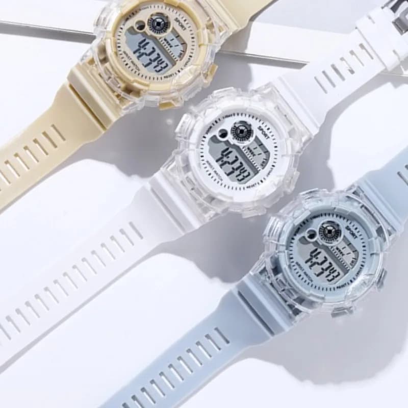 Fashionable Girl Watch Waterproof LED Digital Women's Watch Countdown Sports Clock Multifunction Night Watch Electronic Wrist Watch