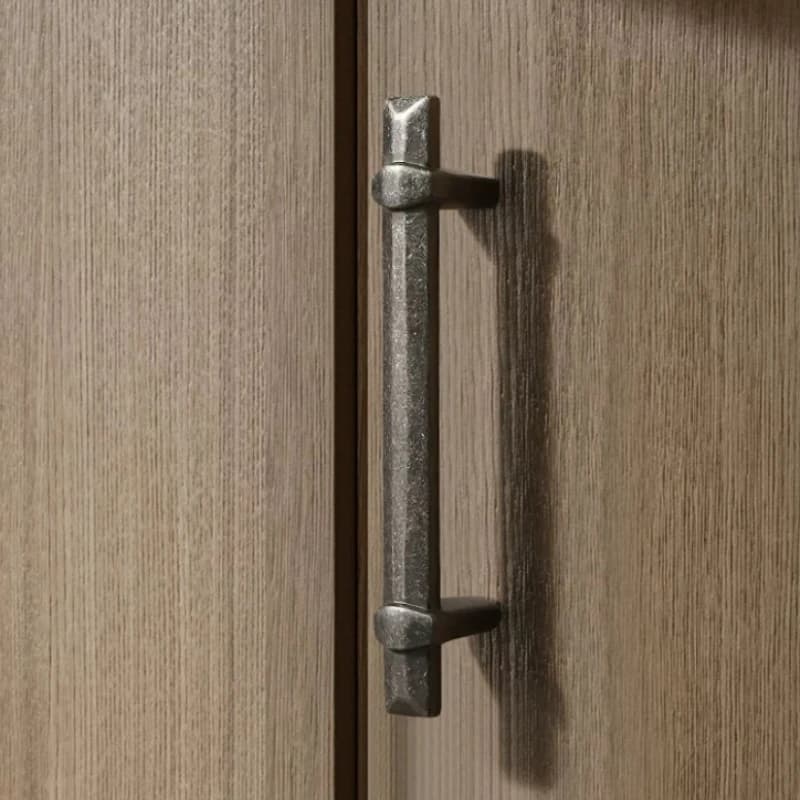 2 Pezzi Maniglia per Mobili in Stile Antico, Artigianato in Ferro, Ottone Massiccio Opaco, per Armadio, Cassettiera, Scarpiera, Cassetto, Mobile