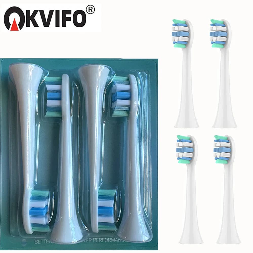 Replacement heads for toothbrush compatible with Philips Sonicare, soft spare heads for electric toothbrush 4100 6500 6100 7100 5300 1100