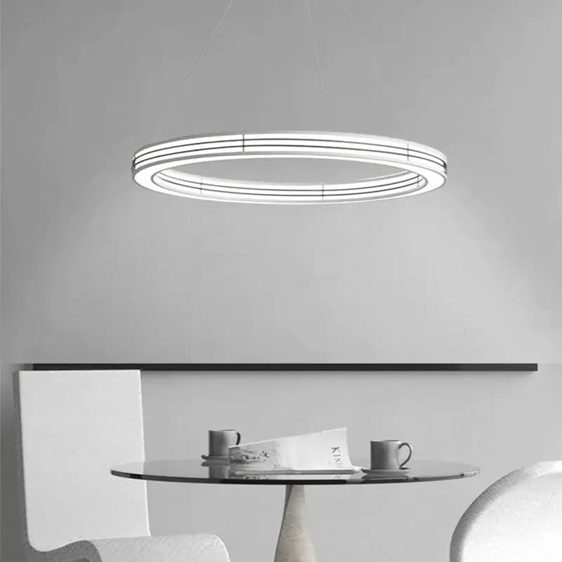 Art Deco Rossa and Black Suspension Lamp - Adjustable Lamp with Filo for Entrance, Dining Room and Bar