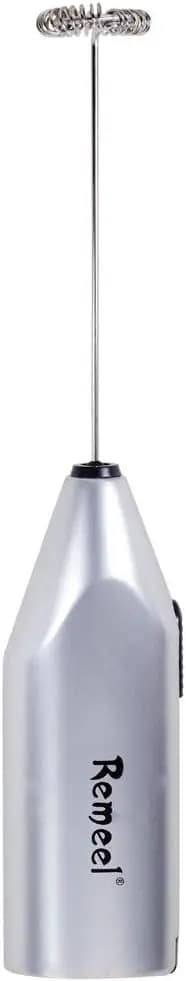 Portable Milk Frother, Stainless Steel Whisk, Powerful Foam Maker for Coffee, Latte, Cappuccino, Hot Chocolate