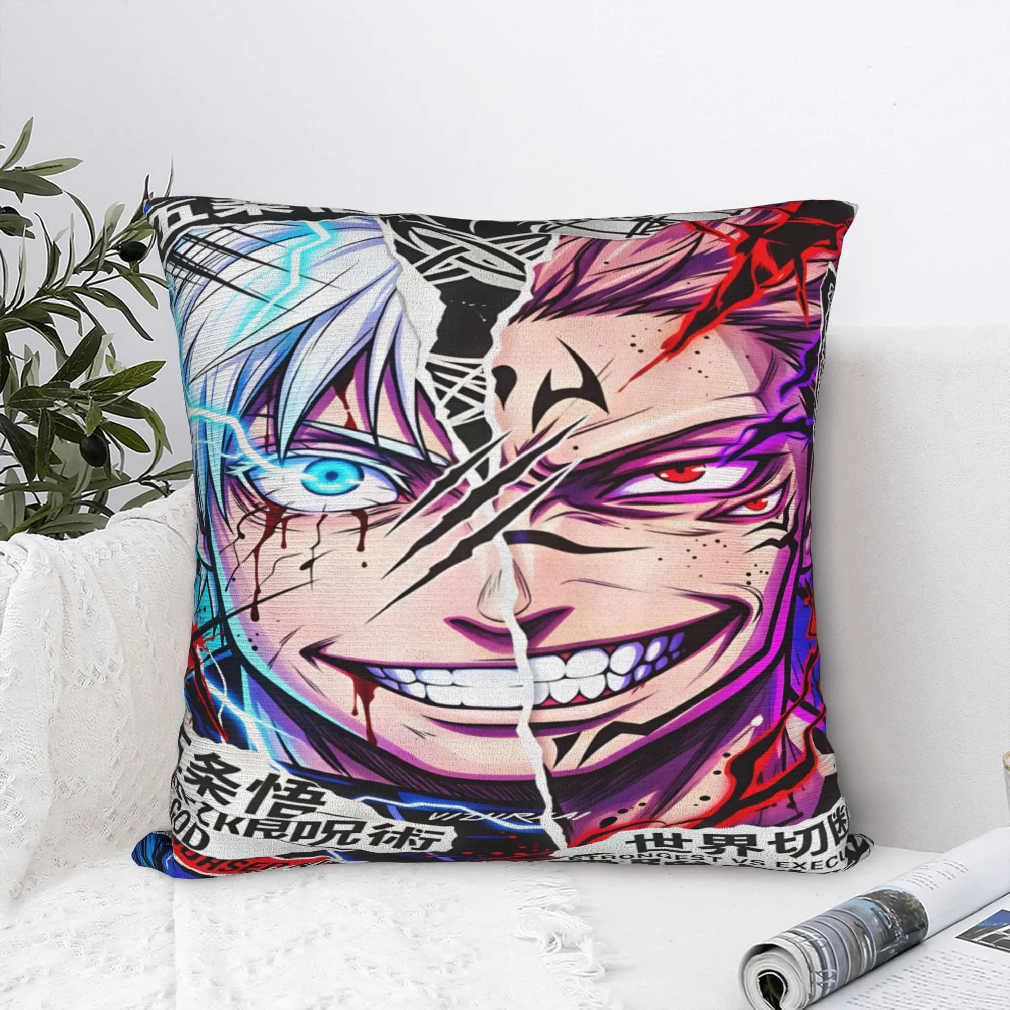 Jujutsu Kaisen Pillow Case Novelty Pillow Cover Comfy Pillowcases For Sofa Home Decor