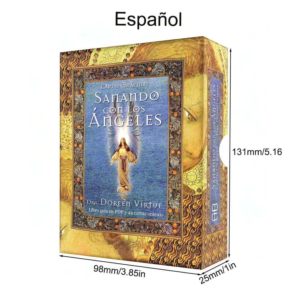 12 Mazzi di Carte Oracolo in Spagnolo – Formato Grande 120×87 mm – Include “Sanando con gli Angeli: Carte Oracolo” – Scatola Rigida