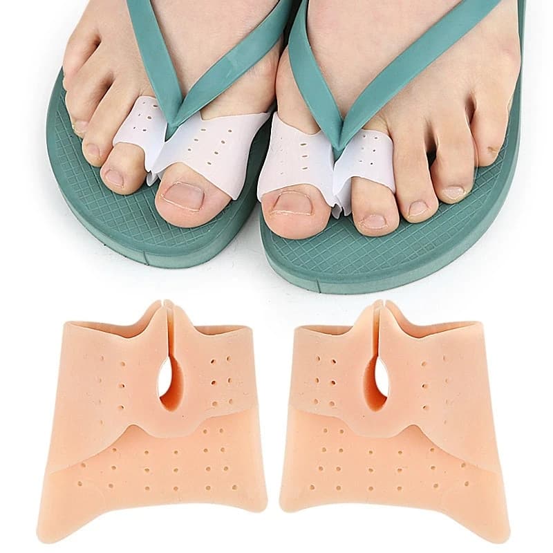 1/5Pairs Big Toe Flip Flops Clip Splitter Protector Slipper Sandals Clip Foot Cushion Thickened Foot Shock Massage Separator