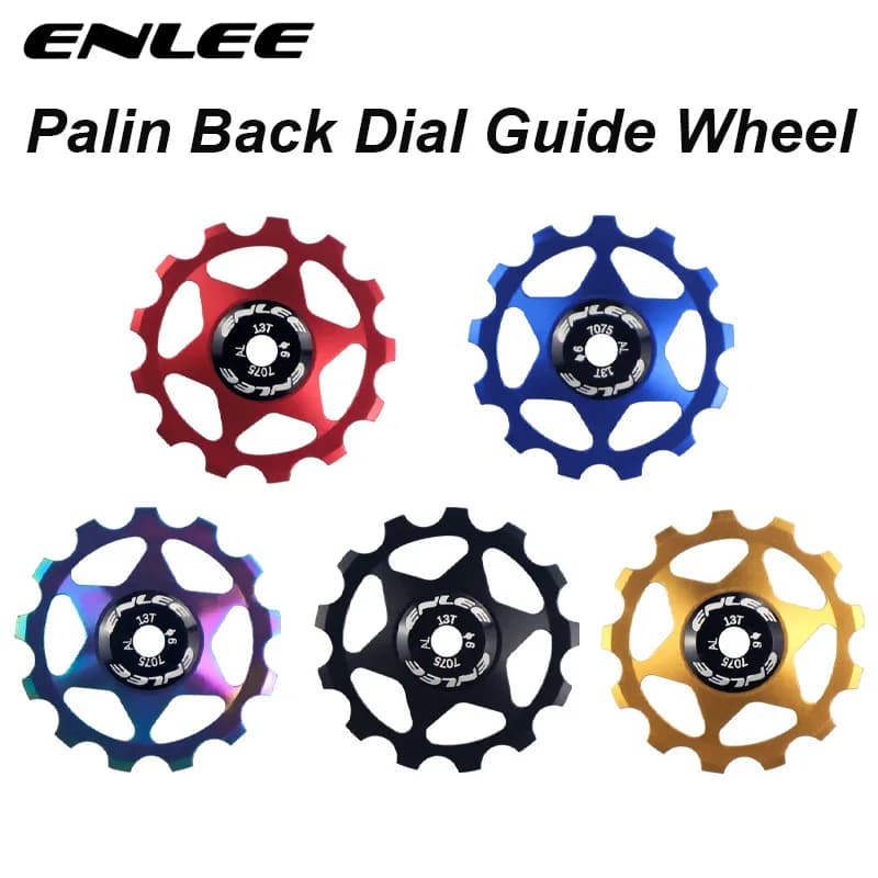 ENLEE Bicycle Back Derailleur Pulley 11T 13T Steel Bearing Guide Pulley MTB Road Bike Rear Derailleur Jockey Wheel 4mm 5mm 6mm