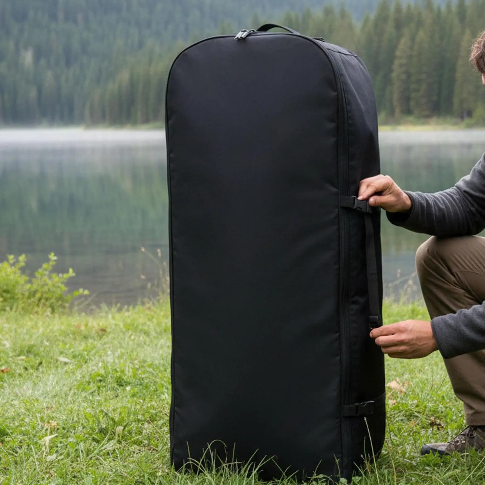 Borsa da Viaggio per Tavola da Surf con Doppia Cerniera, Impermeabile, Zaino da Spiaggia per Paddleboarding e Kayak