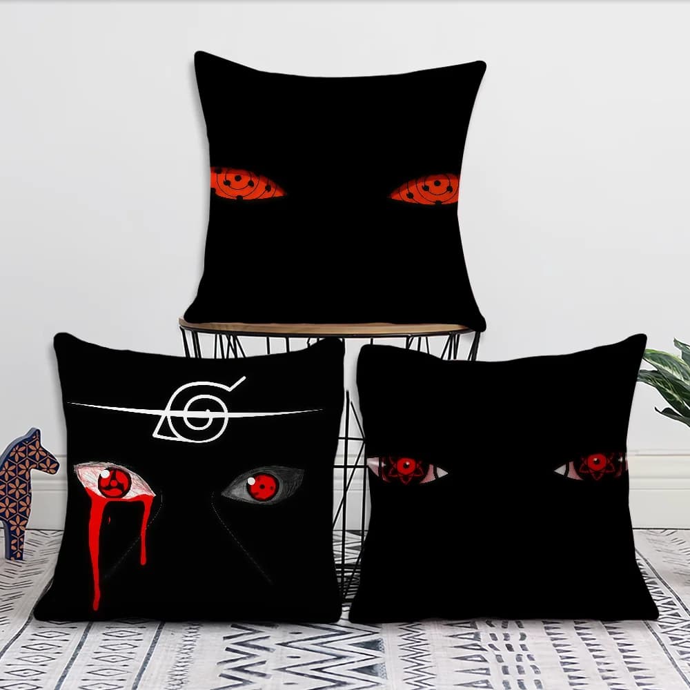 Funny N-NarutoS eye cushion cover For Pillow Printing Sofa Decoration Home Car Room Coffee Shop Office Nordic Simplicity