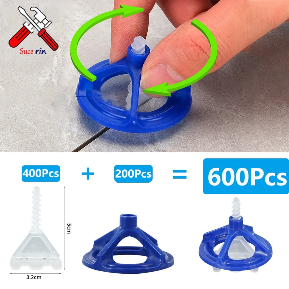 50-600 pezzi sistema di livellamento per piastrelle in ceramica a spirale superiore clip distanziatori cinghie Wadge per la posa di piastrelle strumento di costruzione per il fissaggio del pavimento della parete