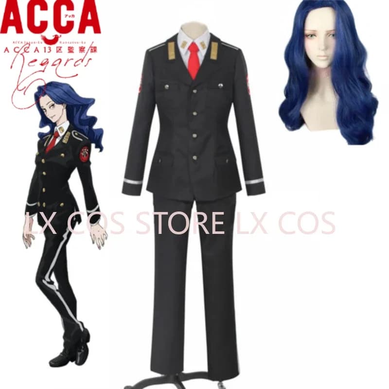 ACCA Souls: malva cosplay costume of the territory inspection department: uniform dresses for Halloween Christmas parties, custom size