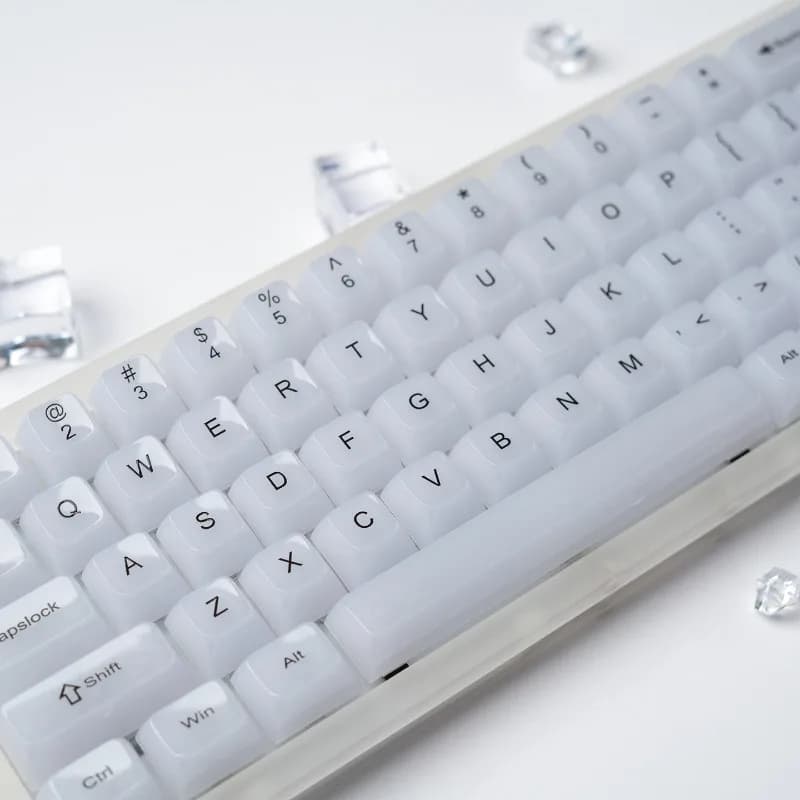 Set di Tasti Tema Marmo Bianco in ABS Profilo OEM Personalizzati Originali Fatti a Mano per Accessori Tastiera Meccanica Regalo Fai-da-Te