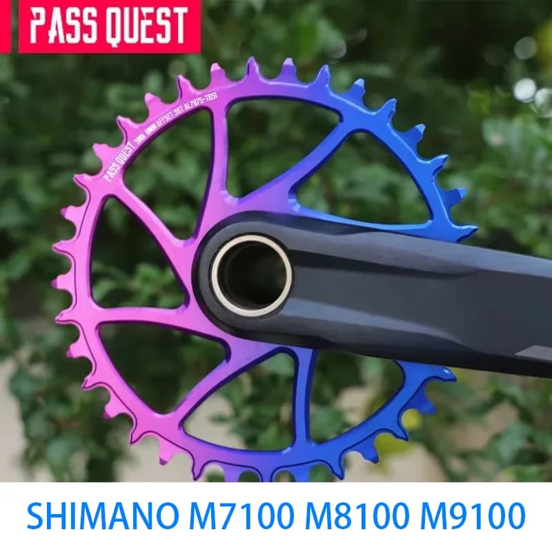 PASS QUEST Pignone per riduzione del peso cavo M7100 M8100 M9100 12S Pignone per bicicletta a montaggio dritto Pignone a denti positivi e negativi 30