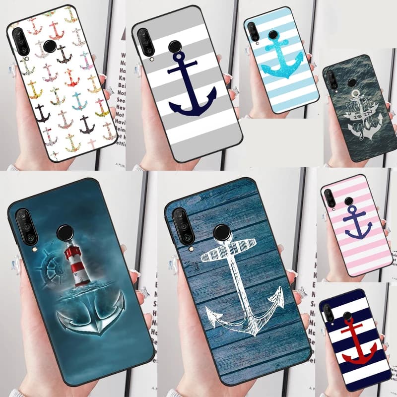 Strisce Ancoraggio Barca Nave Per Huawei Nova 12s 11i 12i 10 9 SE 5T Y91 Y90 Y60 Y70 Y72 Y61 P20 P40 P30 Lite P60 Pro Caso