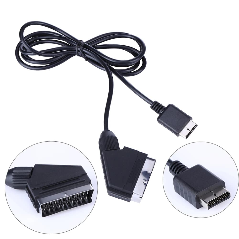 Cavo Scart RGB da 1.8M per PS1 PS2 PS3 TV AV cavo di collegamento di ricambio cavo di gioco per Console PAL/NTSC