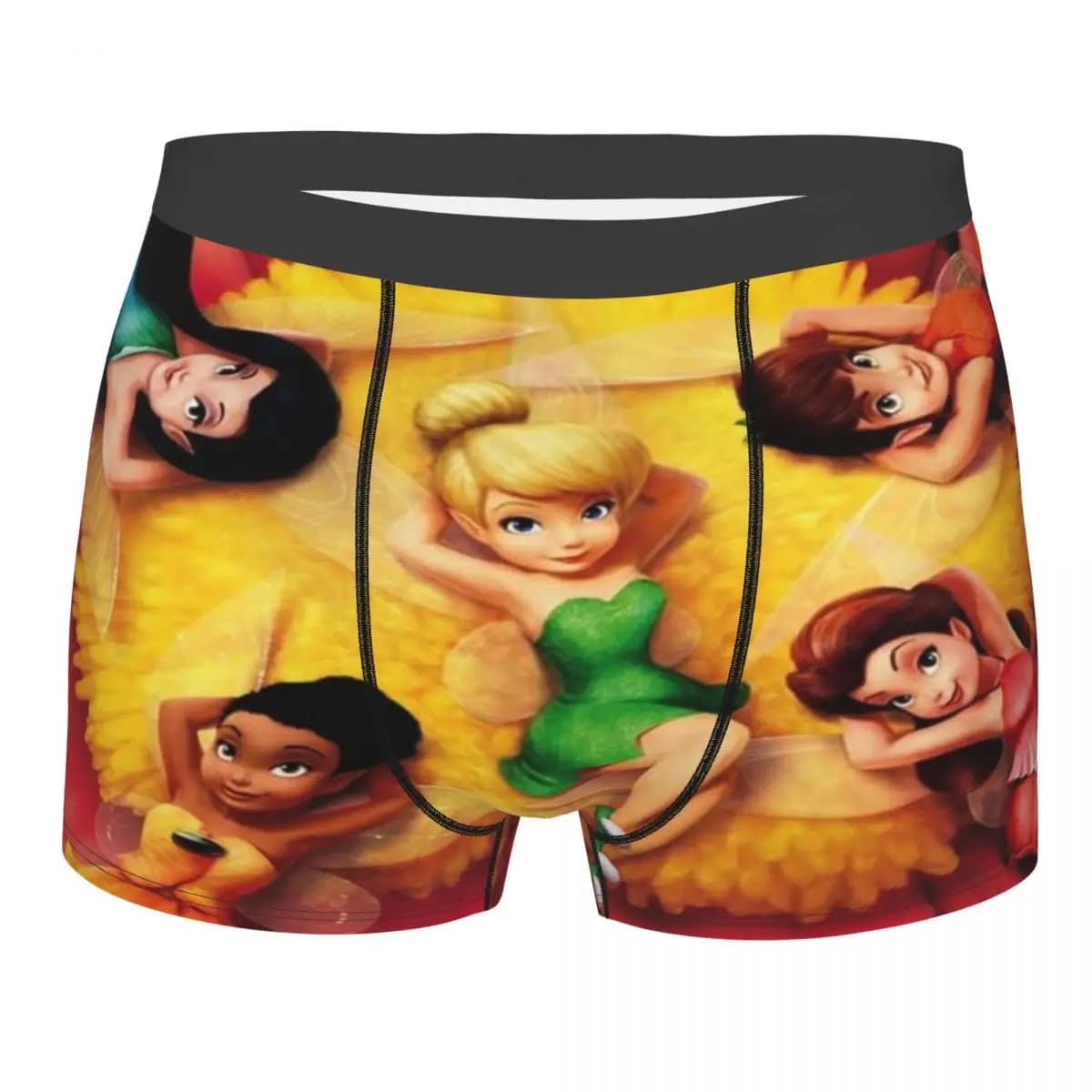 Boxer personalizzati con cartoni animati di Tinker Bell e della fata pirata, slip da uomo, biancheria intima, mutande originali