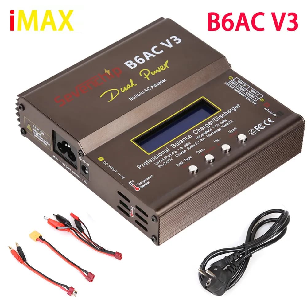 Alimentatore caricabatterie bilanciato imax B6AC V3 da 80 W per adattatore caricabatteria agli ioni di litio per elicottero RC Re-peak NiMH NiCD LiHV NiCd PB
