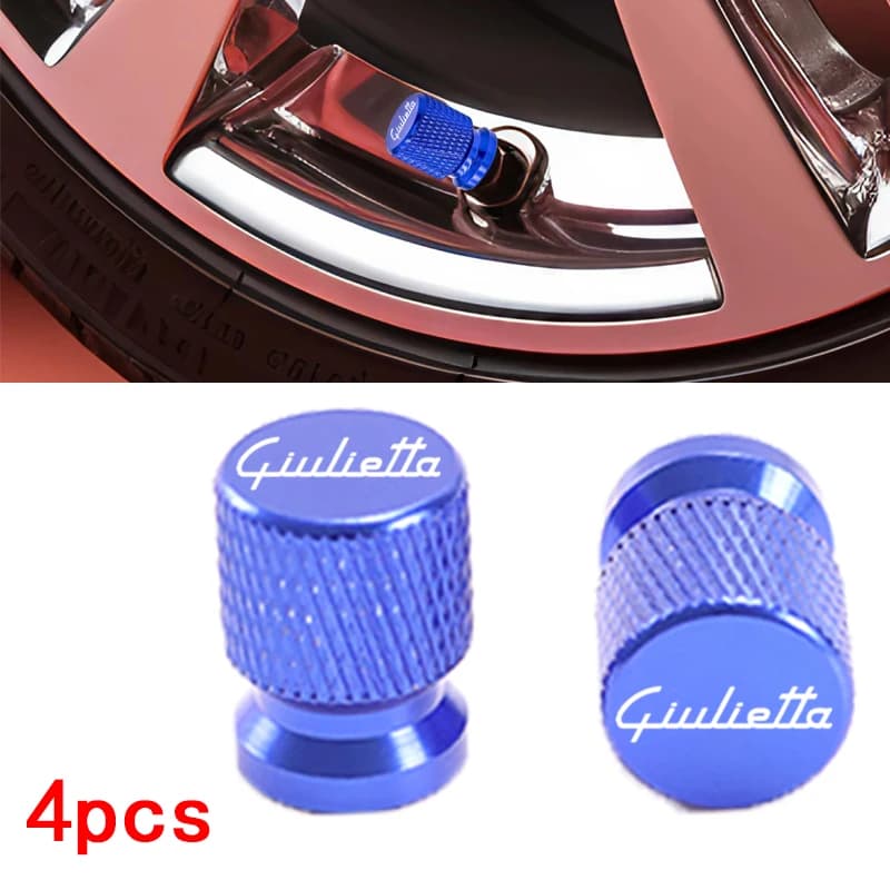 Car Wheel Tire Valve Caps Tyre Stem Covers Airdust Waterproof For Alfa Romeo Giulietta Accessories