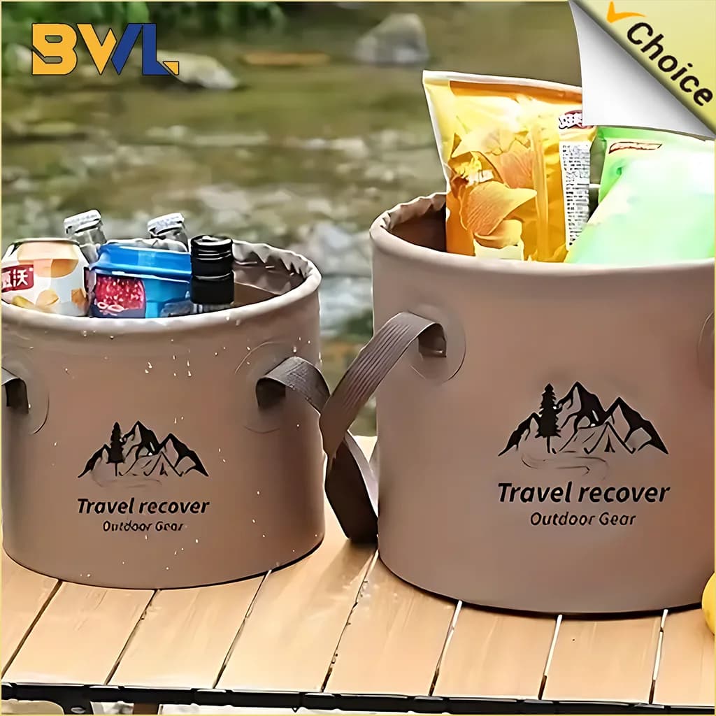 5/10/20L secchio portatile pieghevole con coperchio autolavaggio pesca attrezzo da bagno secchio in Silicone campeggio all'aperto forniture per la casa