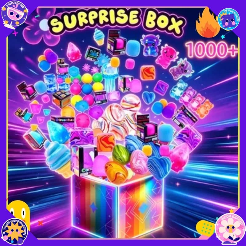 Blind Box/100+ Kinds Surprise Box Toys Fun Mystery Fidget Stress Relief Surprise Novelty Stress Relief Assorted Squishy Figures
