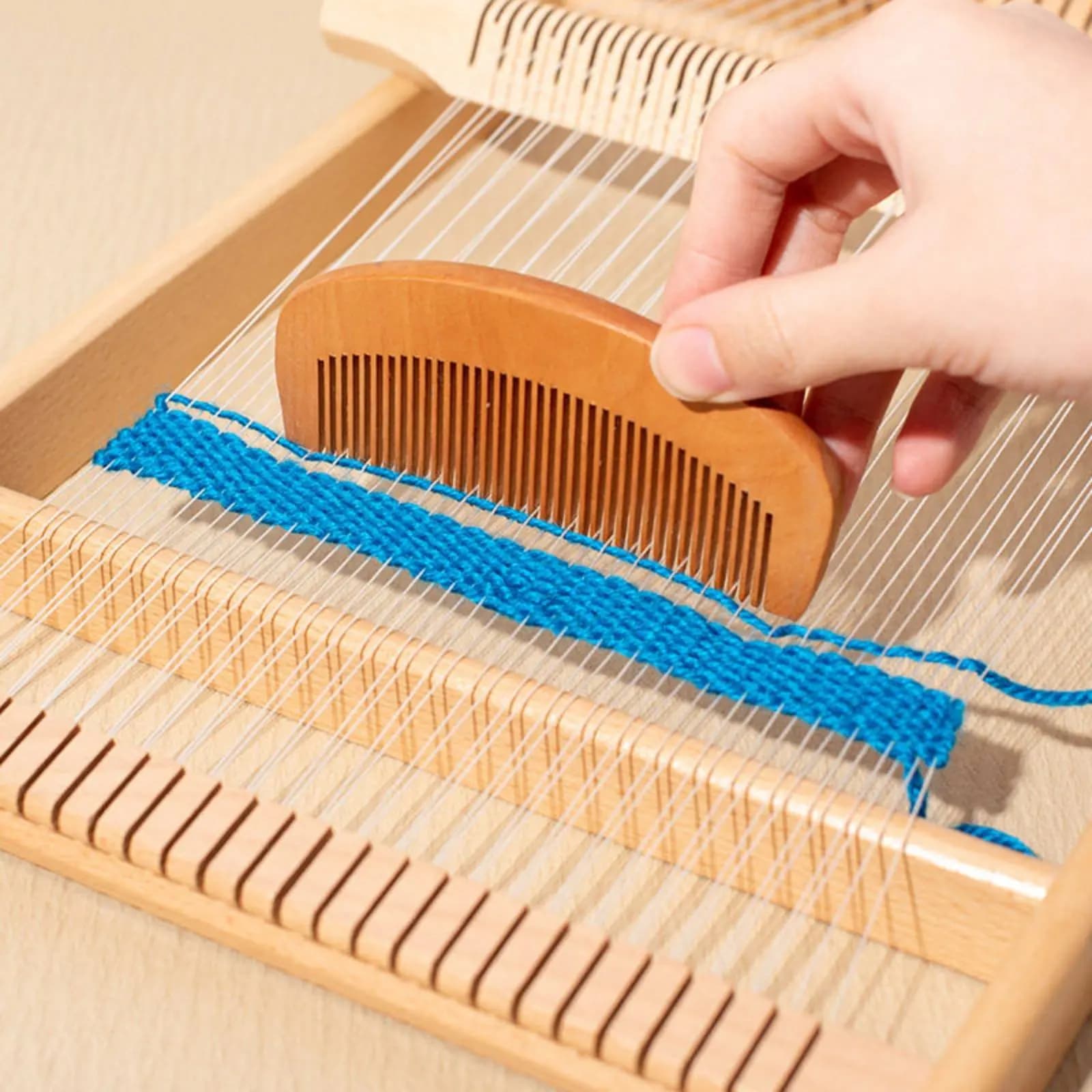 DIY Yarn Weaving Machine Relaxing Hobby DIY Hand Weaving Loom Beginner Lap Loom Develops Patience Educational Toy Gift Ready