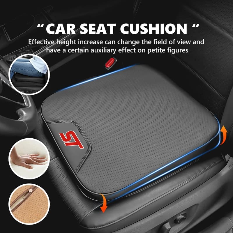 Car Seat Cushion Breathable Ergonomic Hip Support Height Boost Mat For Ford ST Focus Fiesta Ranger Escort Falcon Flex S-MAX Kuga