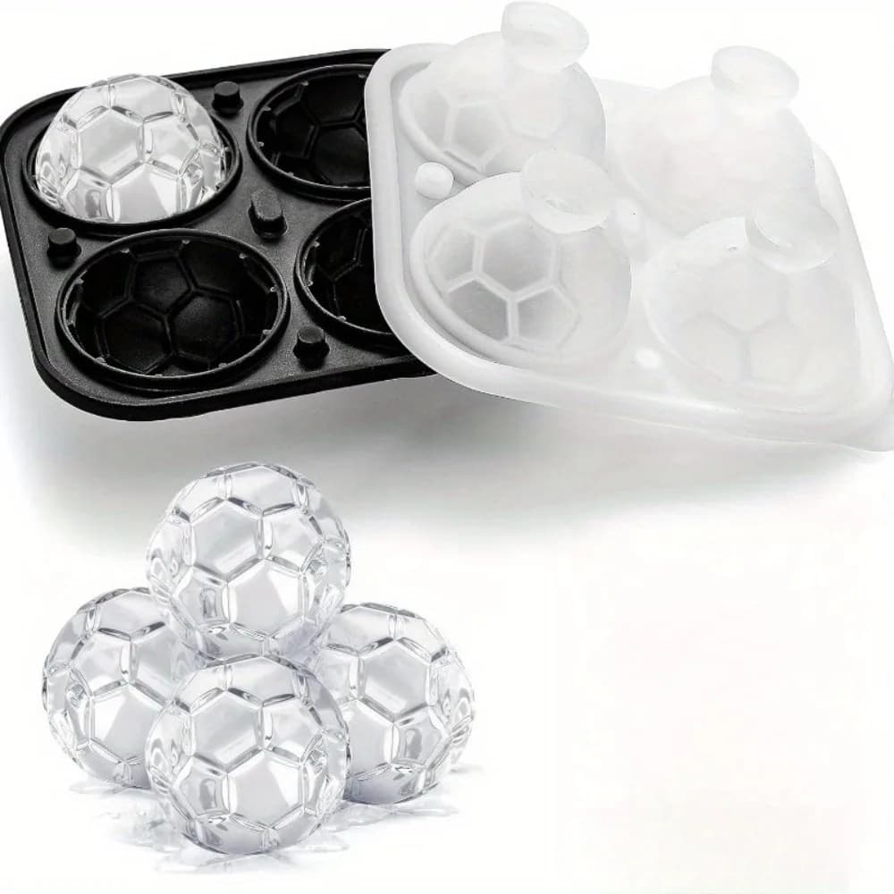 Stampo in silicone per palline di ghiaccio (1/2/4 pezzi) con imbuto, vassoio riutilizzabile per cubetti di ghiaccio per whisky, ideale per feste in casa, cucina, bevande fredde, macchina per il ghiaccio fai da te