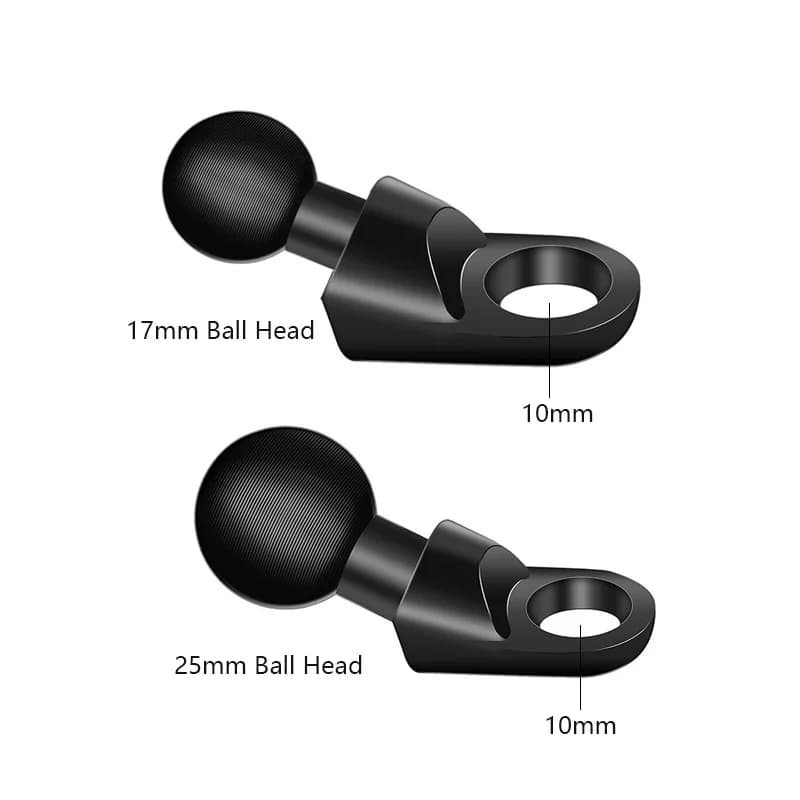 1'''' Ball Support Base for Bike and Motorcycle Retrovisor Mirror, Aluminum Alloy, with 17mm Angle Head Adapter