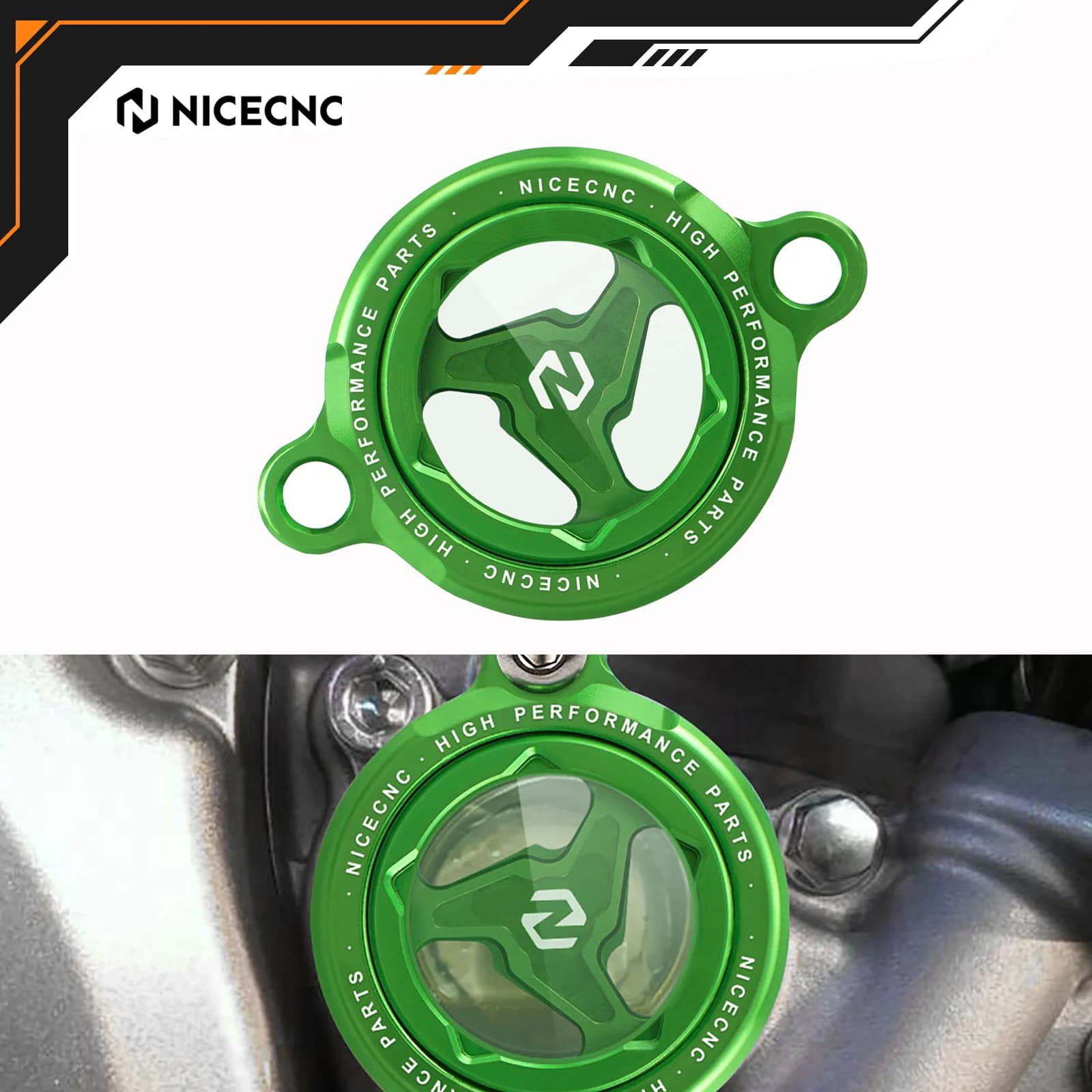 NICECNC Per KAWASAKI KX450 2016-2025 KX450X 2022-2024 KX450SR 2022-2023 Tappo Filtro Olio Motore Tappo di Copertura Moto In Alluminio