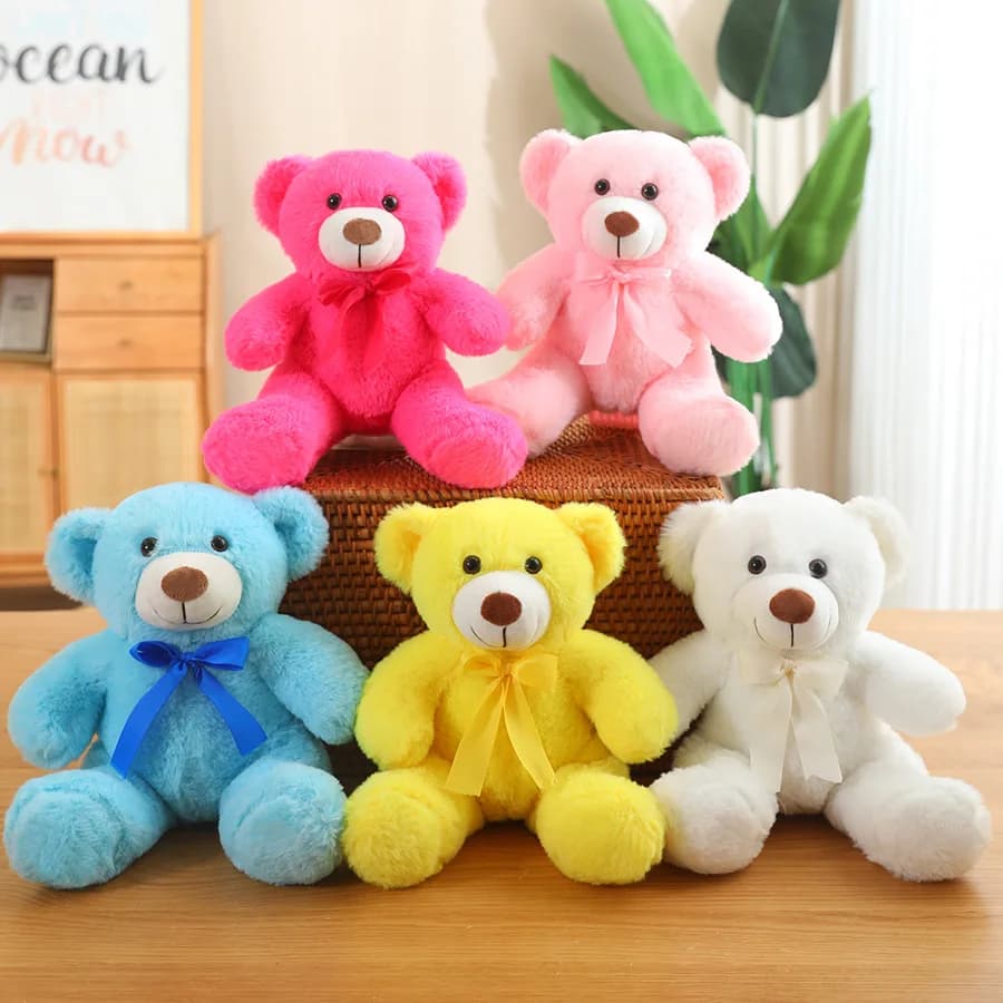 Orsacchiotto di Peluche con Nastro, Regalo di Laurea, Bambola Regalo, Orso Abbracciabile, Bambola per Matrimonio