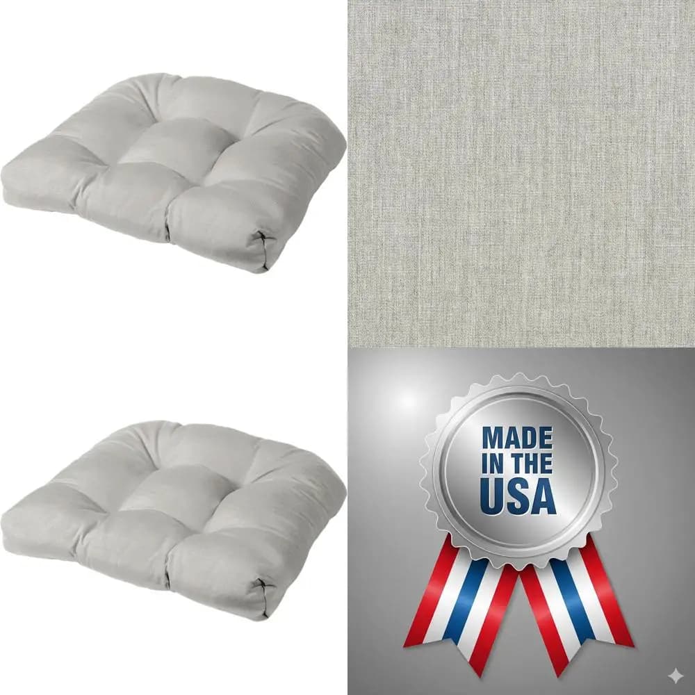 Cuscino per sedia con schienale arrotondato, 21x19x4, per interni/esterni, tessuto canvas granito