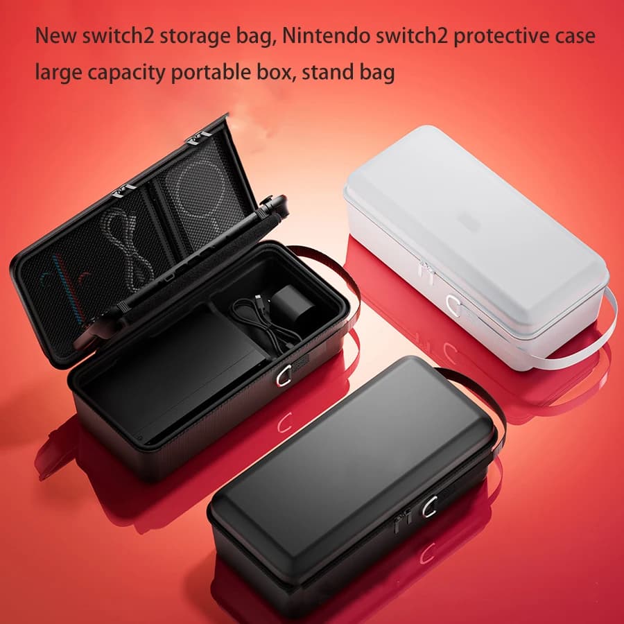 2025New For Switch 2 Storage Bag with OLED Protective Cover, Large Capacity Portable Hard Shell Bracket Bag