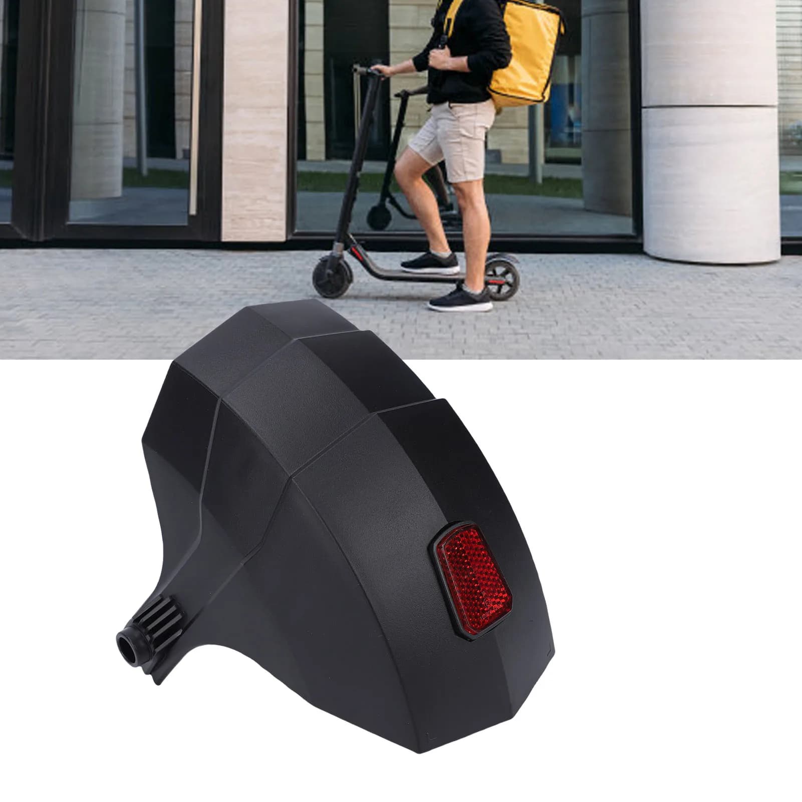 Parafango Posteriore per Scooter Kukirin G2 G4 - Paraspruzzi di Ricambio con Striscia Riflettente, Protezione Antispruzzo per Ruota Posteriore