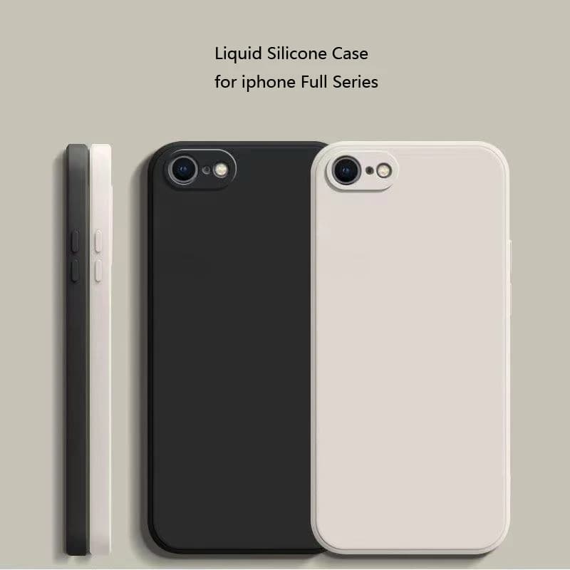 Silicone Phone Case for iphone 16e 17e 7 8 SE X XR Xs Max 11 12 13 mini 14 15 16 Plus 17 18 Pro Max Anti-Drop Cover Case