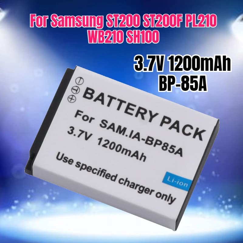 Battery for Camera 3.7V 1200mAh BP-85A for Samsung ST200 ST200F PL210 WB210 SH100 Battery BP 85A