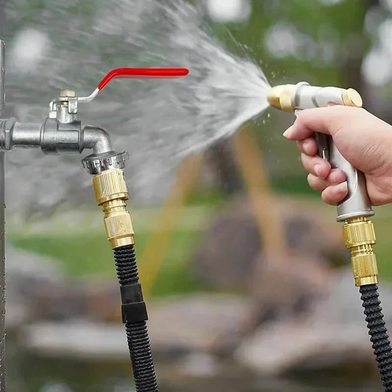 Rubinetto da Esterno 2026 con Doppio Rubinetto a T 1/2" NPT in Lega di Zinco per Irrigazione Giardino e Lavatrice