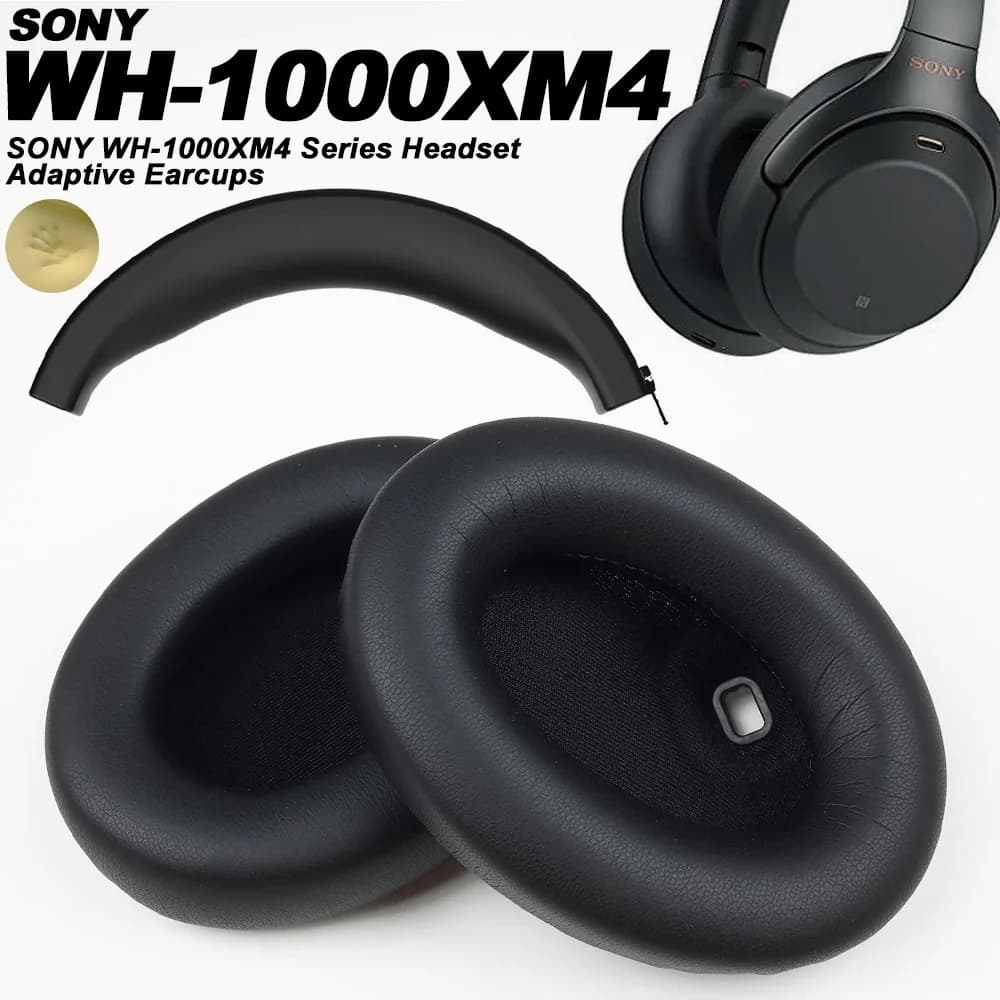 Cuscinetti compatibili con SONY WH-1000XM4 Cuscinetti auricolari in memory foam in pelle proteica Cuscini di ricambio Cuffie over-ear Soft Pro