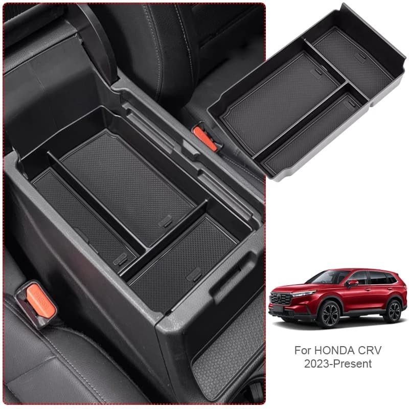 Scatola di immagazzinaggio del bracciolo dell'auto per HONDA CRV 2023-presente ABS sotto la console centrale organizzatore vassoio porta scatola di riordino accessorio automatico