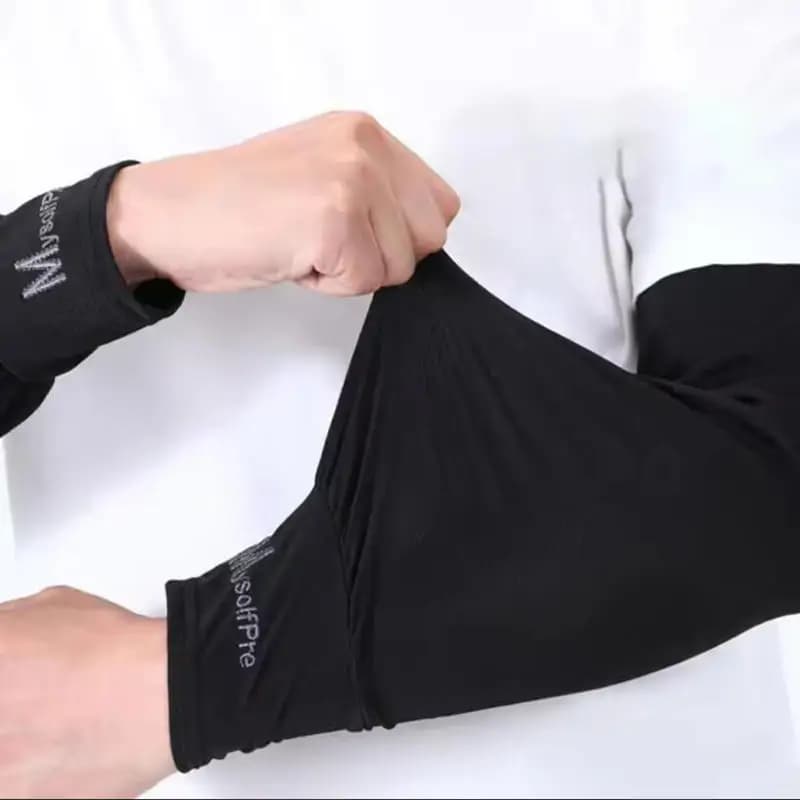 Men's Ice Silk Cycling Sleeves, Summer, Breathable, With UV Protection, Wide Bicycle Cover and Outdoor Sports